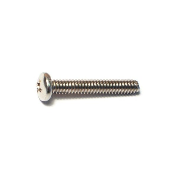 Midwest Fastener #10-24 x 1-1/4 in Phillips Pan Machine Screw, Plain 18-8 Stainless Steel, 100 PK 07115 - main
